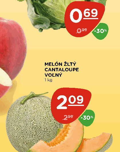 MELÓN ŽLTÝ CANTALOUPE VOĽNÝ