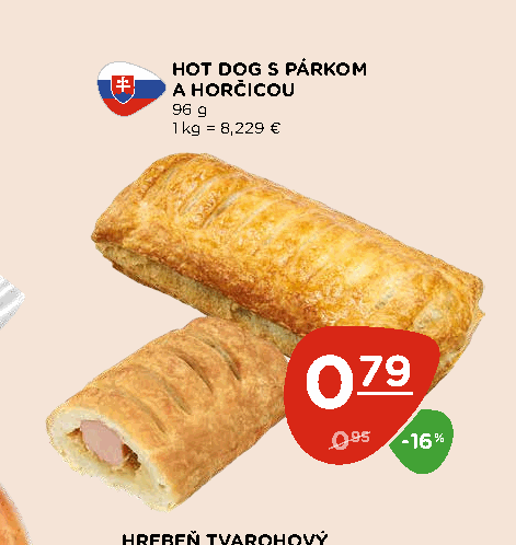 HOT DOG S PÁRKOM A HORČICOU