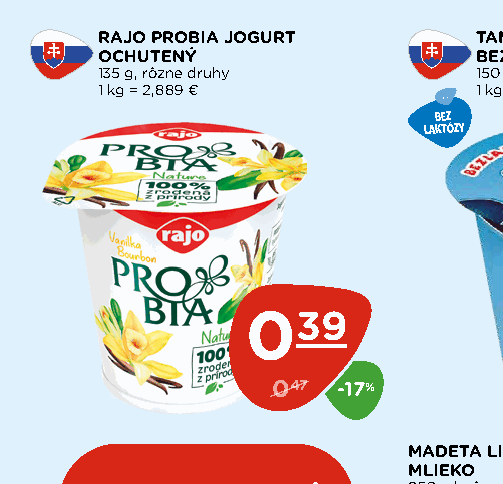 RAJO PROBIA JOGURT OCHUTENÝ