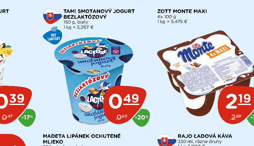 TAMI SMOTANOVÝ JOGURT BEZLAKTÓZOVÝ