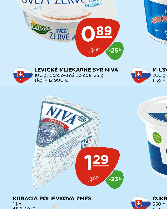 LEVICKÉ MLIEKÁRNE SYR NIVA