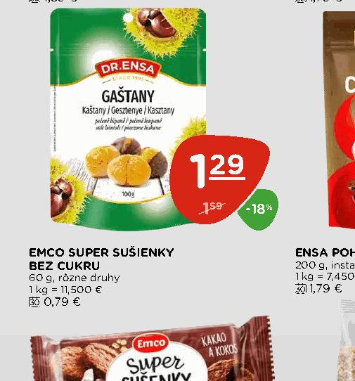 EMCO SUPER SUŠIENKY BEZ CUKRU