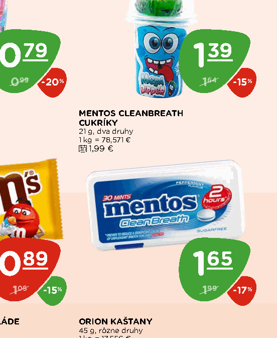 MENTOS CLEANBREATH CUKRÍKY