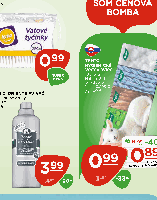 TENTO HYGIENICKÉ VRECKOVKY