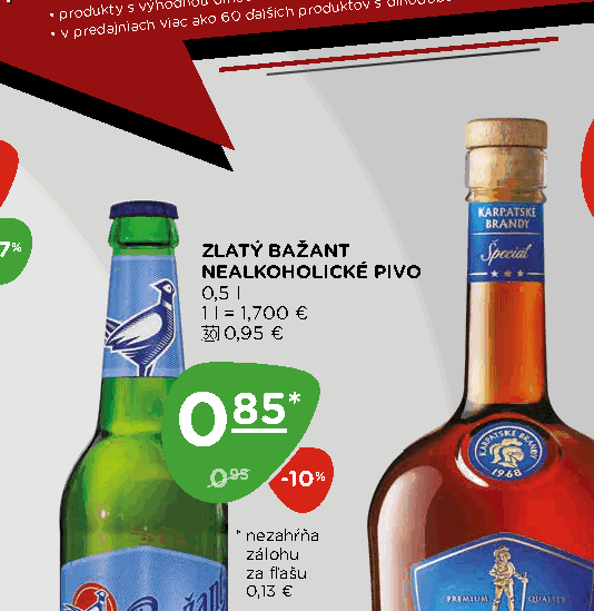 ZLATÝ BAŽANT NEALKOHOLICKÉ PIVO