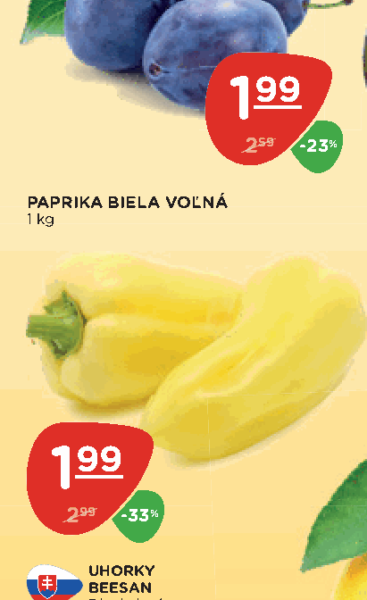 PAPRIKA BIELA VOĽNÁ