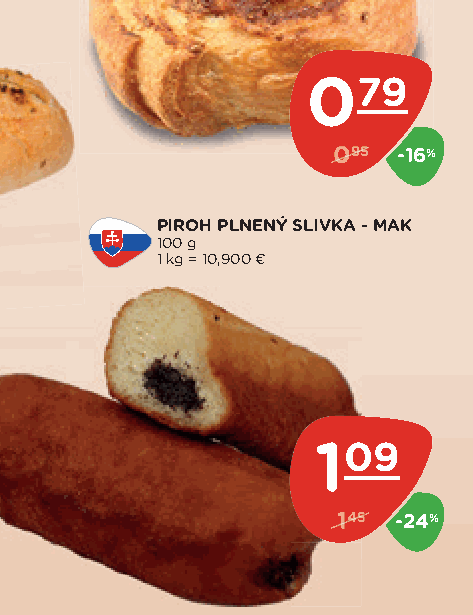 PIROH PLNENÝ SLIVKA - MAK