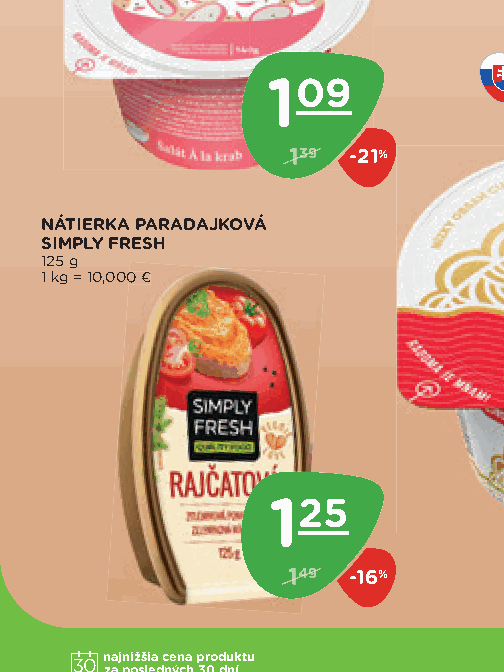 NÁTIERKA PARADAJKOVÁ SIMPLY FRESH