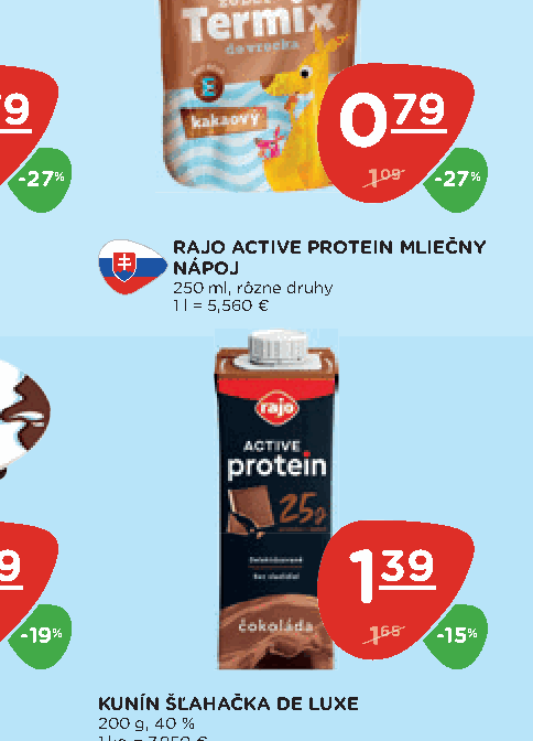 RAJO ACTIVE PROTEIN MLIEČNY NÁPOJ