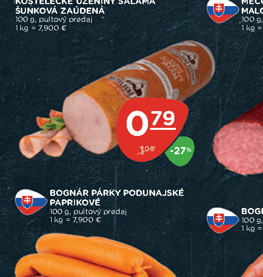 BOGNÁR PÁRKY PODUNAJSKÉ PAPRIKOVÉ