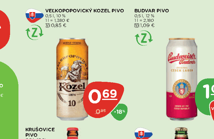 VEĽKOPOPOVICKÝ KOZEL PIVO
