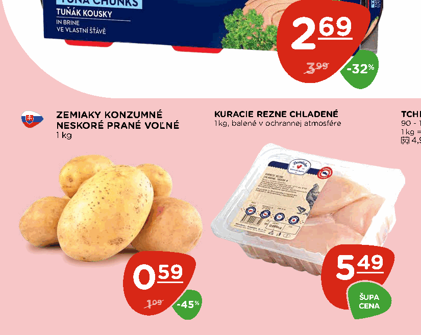 ZEMIAKY KONZUMNÉ NESKORÉ PRANÉ VOĽNÉ