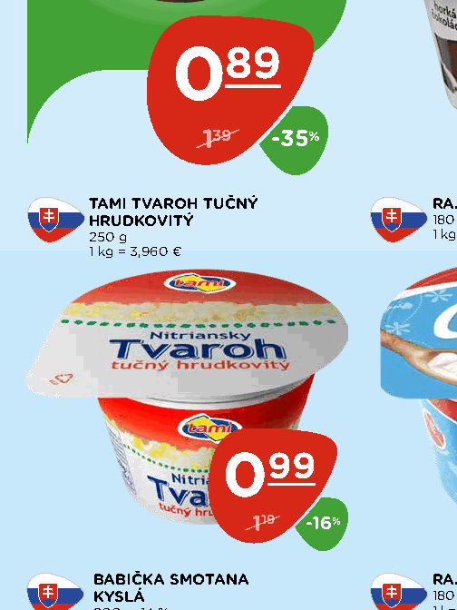 TAMI TVAROH TUČNÝ HRUDKOVITÝ