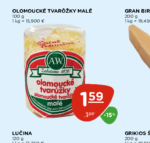 OLOMOUCKÉ TVARÔŽKY MALÉ