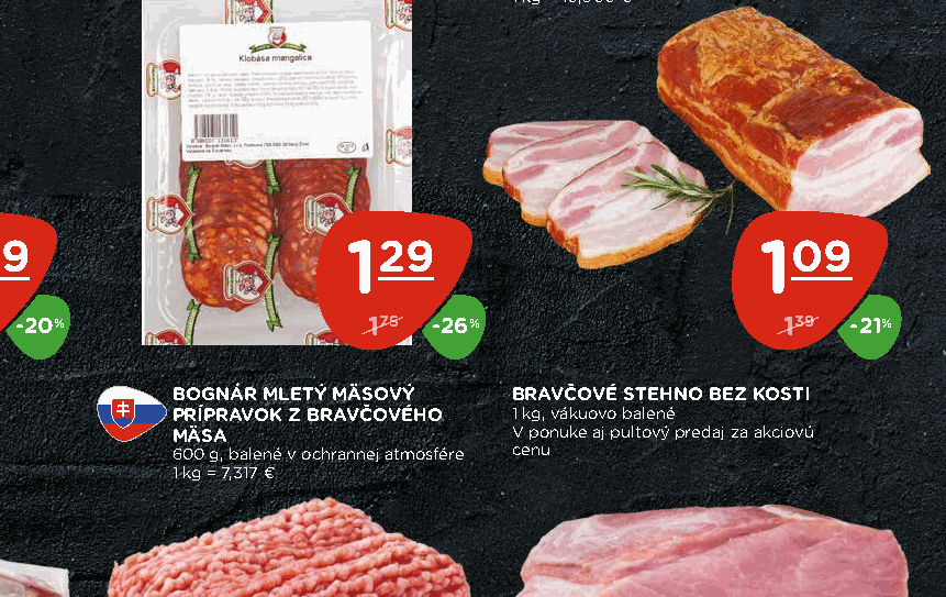 BOGNÁR MLETÝ MÄSOVÝ PRÍPRAVOK Z BRAVČOVÉHO MÄSA