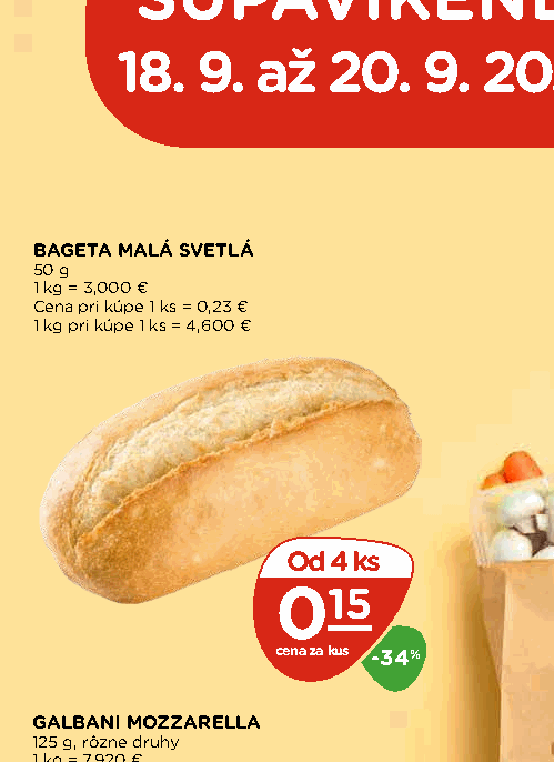 BAGETA MALÁ SVETLÁ
