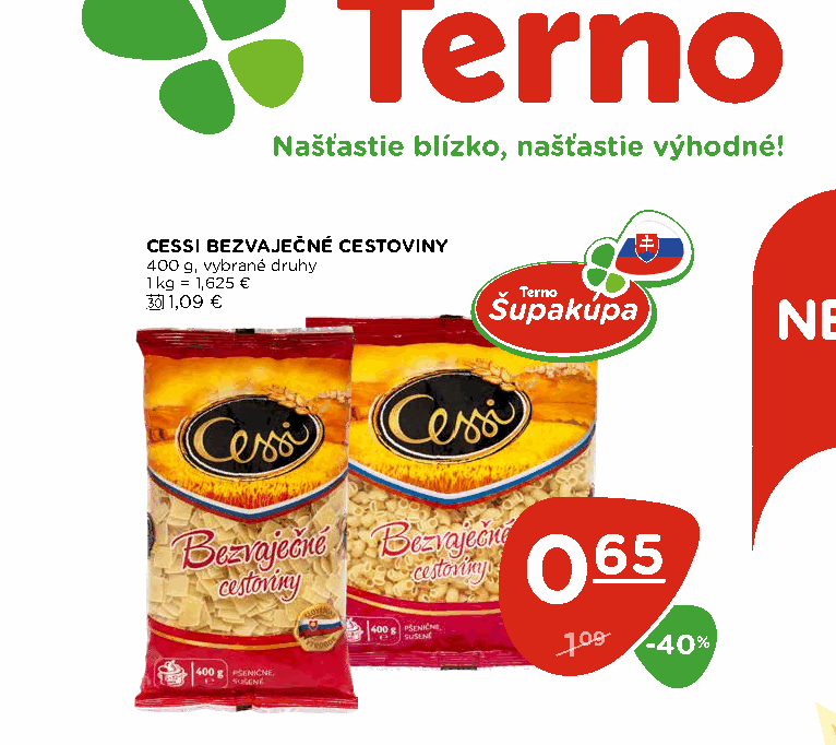 CESSI BEZVAJEČNÉ CESTOVINY