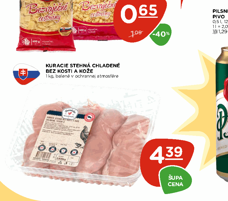 KURACIE STEHNÁ CHLADENÉ BEZ KOSTI A KOŽE