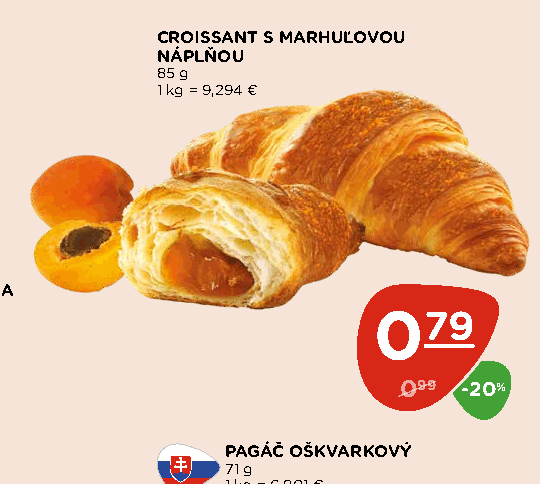 CROISSANT S MARHUĽOVOU NÁPLŇOU