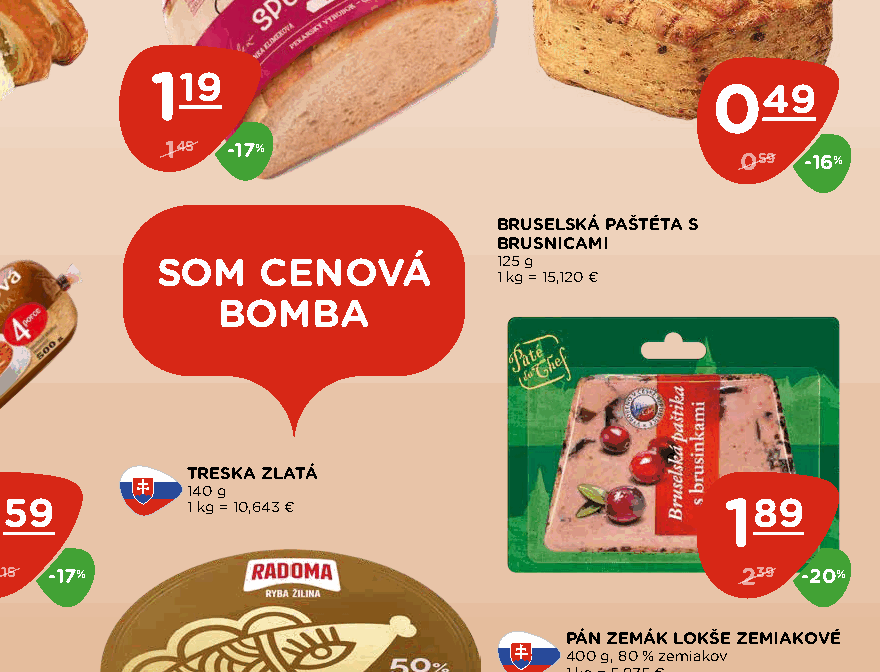 BRUSELSKÁ PAŠTÉTA S BRUSNICAMI