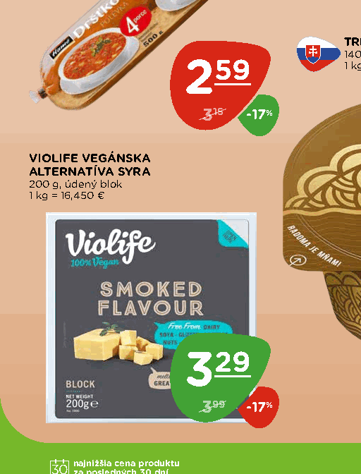 VIOLIFE VEGÁNSKA ALTERNATÍVA SYRA