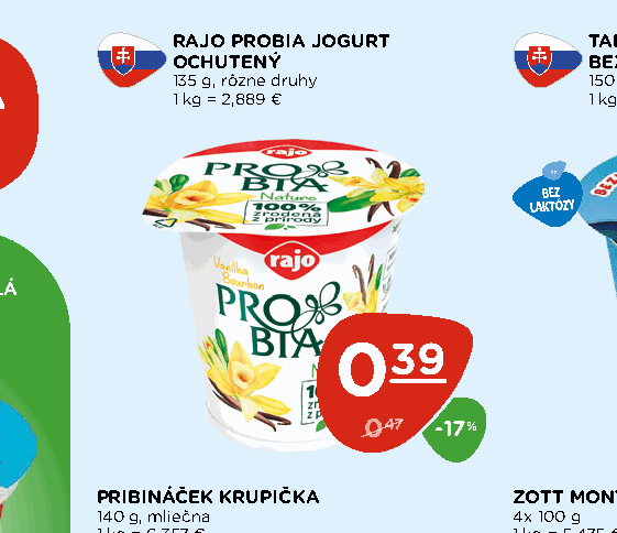 RAJO PROBIA JOGURT OCHUTENÝ