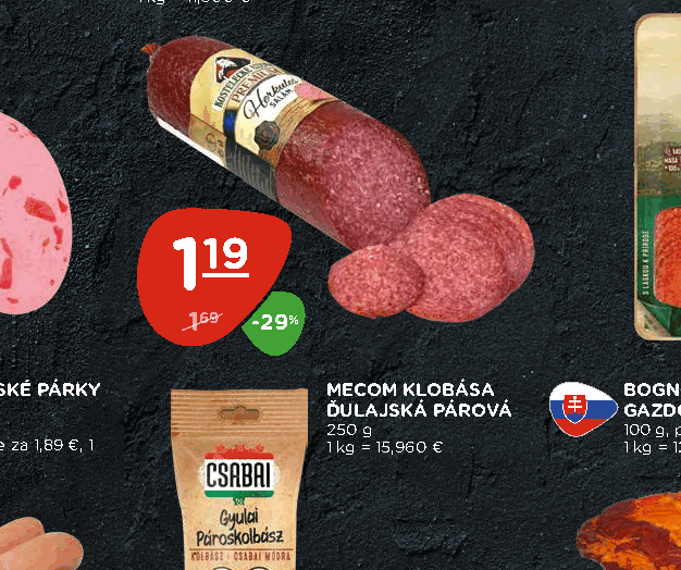 MECOM KLOBÁSA ĎULAJSKÁ PÁROVÁ
