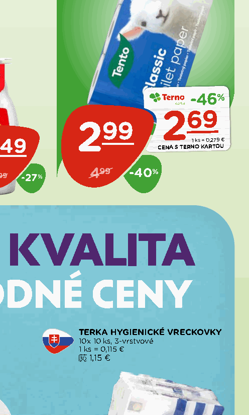 TERKA HYGIENICKÉ VRECKOVKY