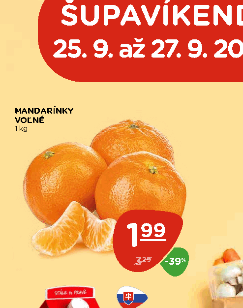 MANDARÍNKY VOĽNÉ