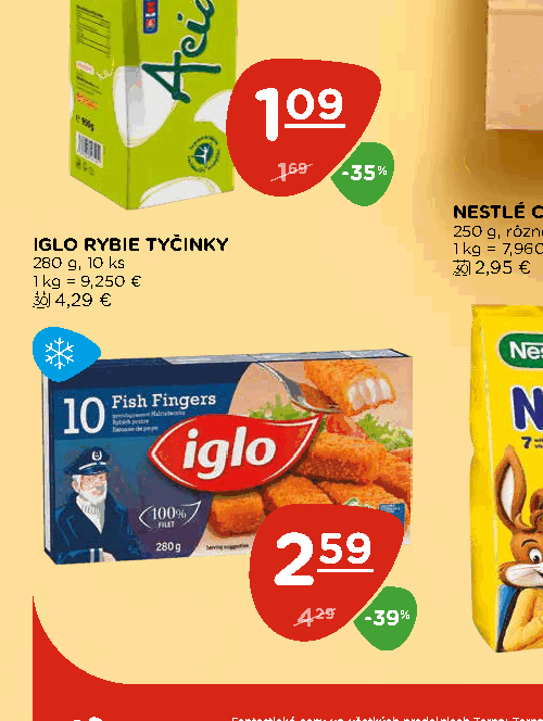 IGLO RYBIE TYČINKY