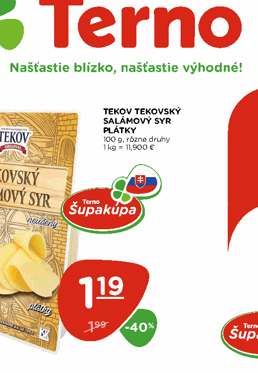 TEKOV TEKOVSKÝ SALÁMOVÝ SYR PLÁTKY