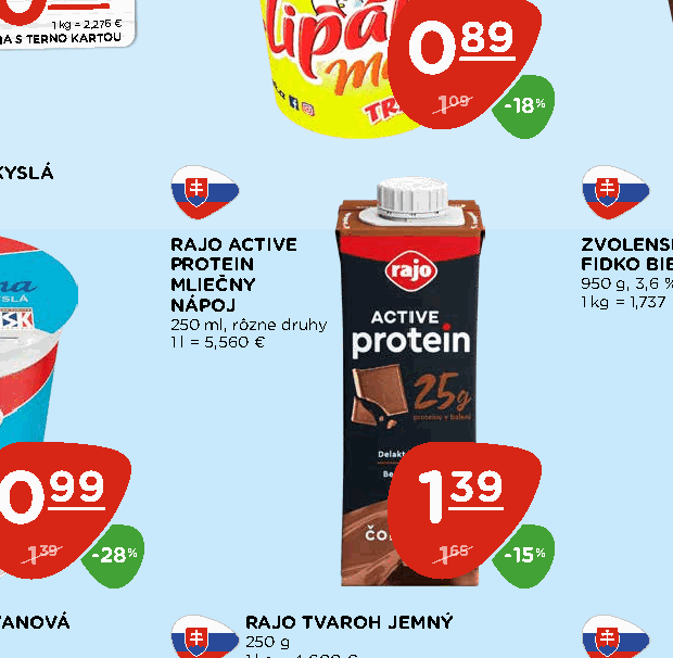 RAJO ACTIVE PROTEIN MLIEČNY NÁPOJ