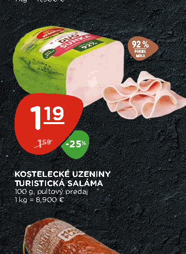 KOSTELECKÉ UZENINY TURISTICKÁ SALÁMA