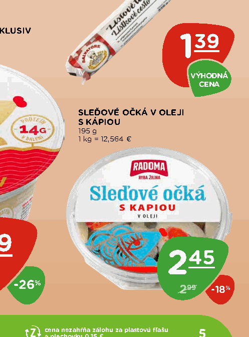 SLEĎOVÉ OČKÁ V OLEJI S KÁPIOU