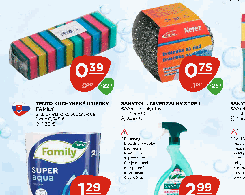 TENTO KUCHYNSKÉ UTIERKY FAMILY
