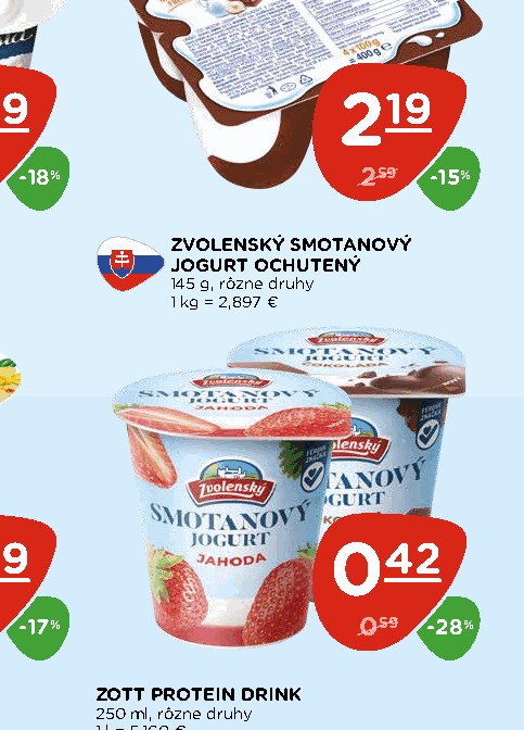 ZVOLENSKÝ SMOTANOVÝ JOGURT OCHUTENÝ