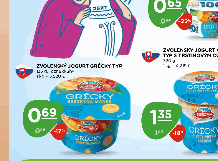 ZVOLENSKÝ JOGURT GRÉCKY TYP