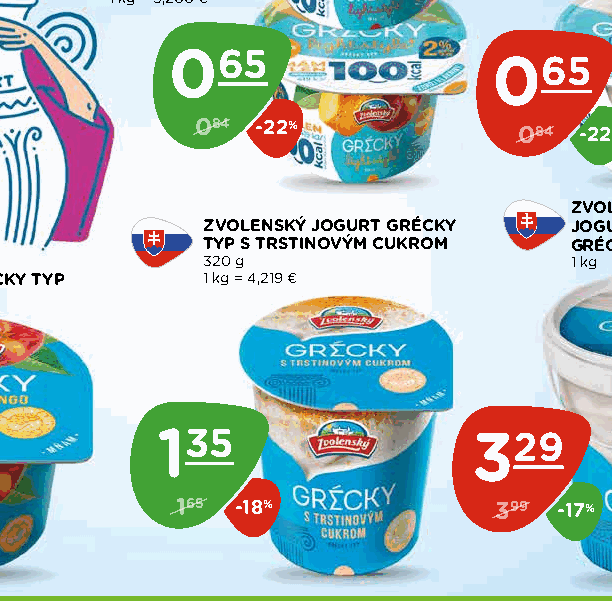 ZVOLENSKÝ JOGURT GRÉCKY TYP S TRSTINOVÝM CUKROM