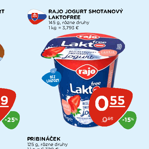 RAJO JOGURT SMOTANOVÝ LAKTOFREE