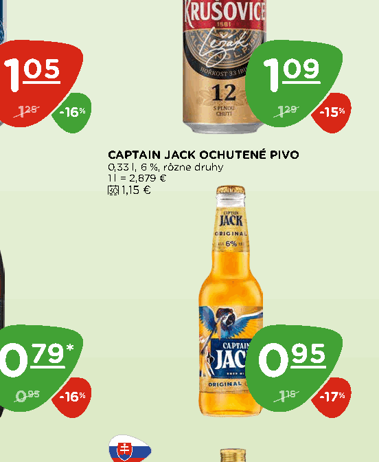 CAPTAIN JACK OCHUTENÉ PIVO