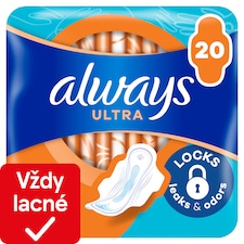 Always Ultra Hygienické Vložky Normal (V1) S Krídelkami 20 Ks