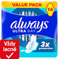 Always Ultra Super Extra hygienické vložky (veľkosť 3) vložky s krídelkami 14 ks]
