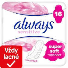 Always Ultra Sensitive Super (Veľkosť 2) Hygienické Vložky 16 ks