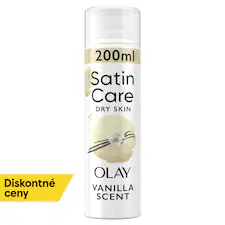 Dámsky gél na holenie Gillette Satin Care, Vanilla Scent with Olay, 200 ml