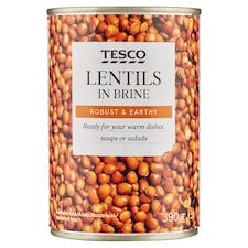 Tesco Zelená šošovica v slanom náleve 390 g