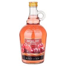 Bostavan Merlot Rose polosladké ružové víno 1000 ml
