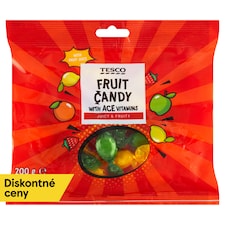 Tesco Fruit Candy furé s náplňou s ovocnou príchuťou 200 g