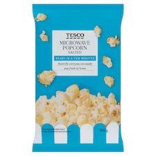 Tesco Zrná pukancovej kukurice do mikrovlnnej rúry solené 100 g