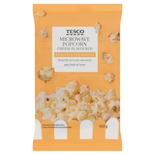 Tesco Zrná pukancovej kukurice do mikrovlnnej rúry so syrovou príchuťou 100 g