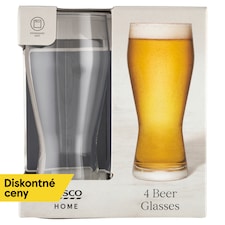 Tesco Home Poháre na pivo 4 ks